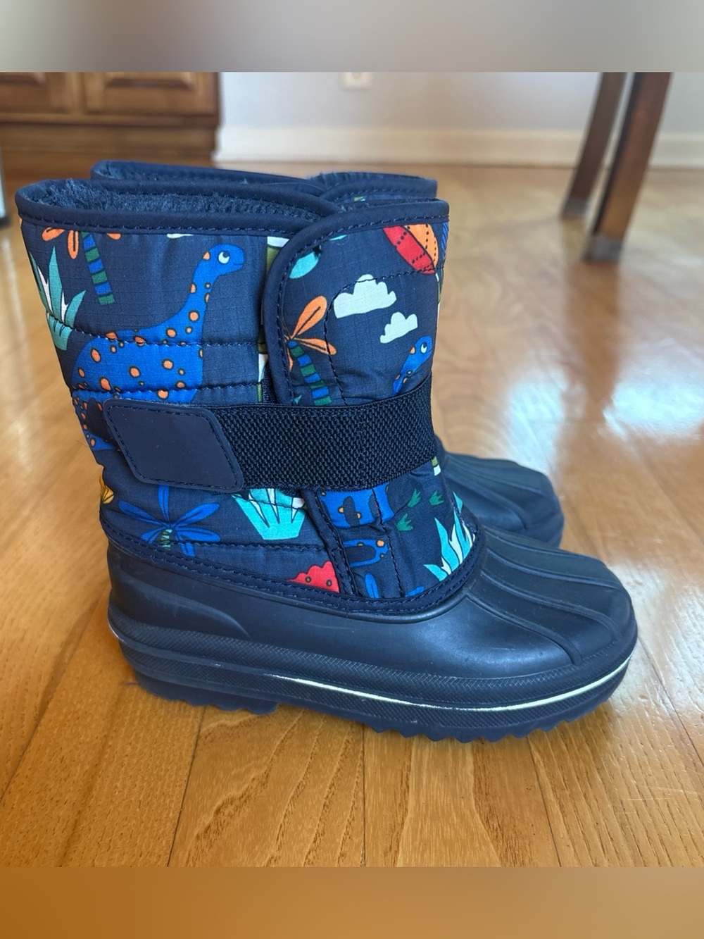 The Children’s Place Snow Boots Dinosaur Winter Navy Blue Toddler Boys Size 10
